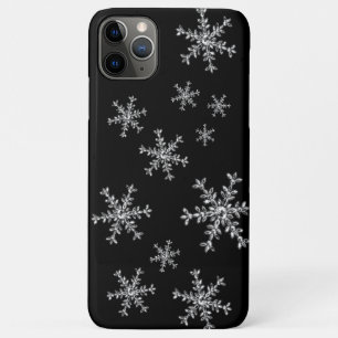 Coque iphone noir Crystal Snowflakes
