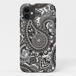 Coque iphone noir et blanc de Paisley