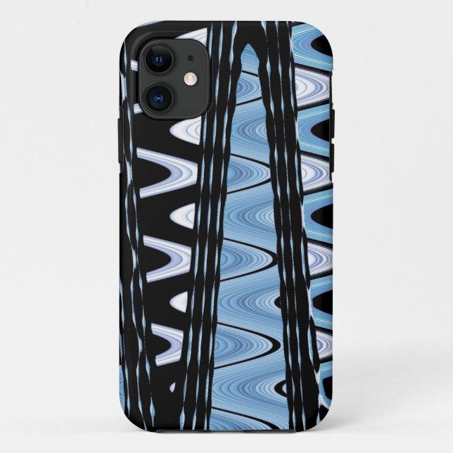 Coque iphone noir et bleu (Dos)