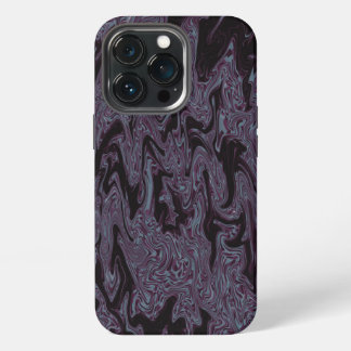 Etui iPhone 13 Pro Noir et violet Wavy