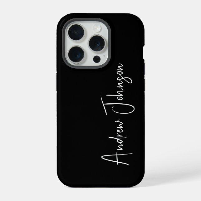 Coque iPhone Noir Monogrammé  (Verso)