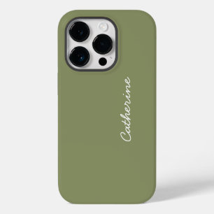 Coque Pour iPhone 14 Plus Nom de couleur tendance Vert Roseau