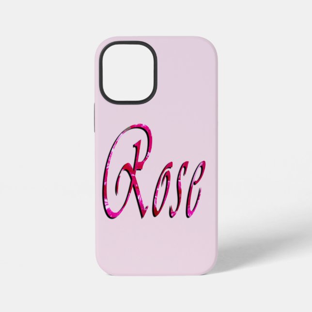 Coque iPhone Nom de fille Rose, (Verso)