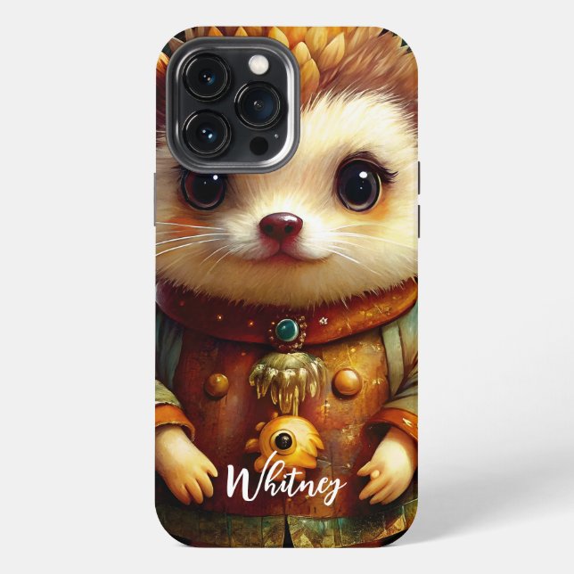 Coque iPhone Nom de hérisson mignon (Verso)