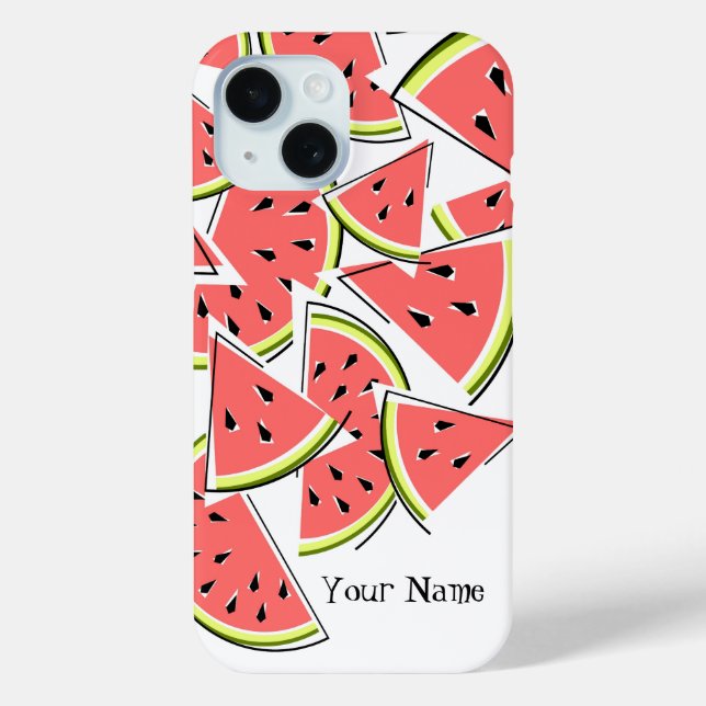 Coque iphone "Nom" de pastèque (Verso)
