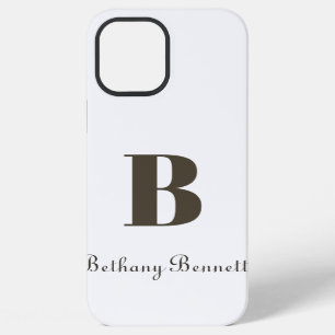 Coque iPhone 12 Pro Max Nom personnalisé avec monogramme