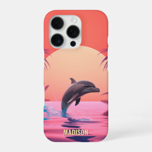 Coque iPhone 16 Pro Nom personnalisé Dauphin