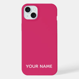 NOM PERSONNALISÉ DE COULEUR ROSE CHAUD MODERNE ÉLÉ