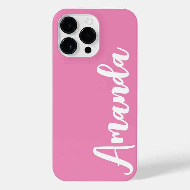 Coque iPhone Nom personnalisé de luxe personnalisé Monogram iPh (Verso)