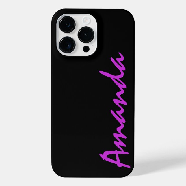 Coque iPhone Nom personnalisé de luxe personnalisé Monogram iPh (Verso)