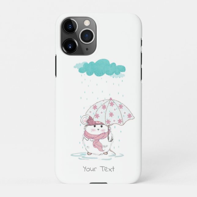 Coque iPhone Nom personnalisé du petit hamster  (Dos)