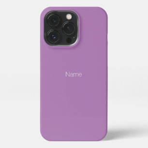 Etui iPhone 13 Pro Nom personnalisé minimaliste monogramme lavande li