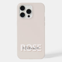 Nom personnalisé moderne écriture féminine beige