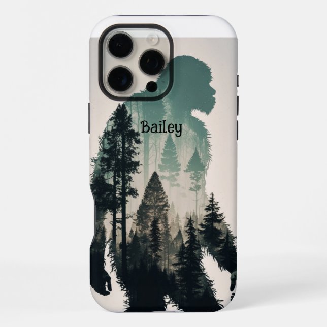Coque iPhone Nom personnalisé Sasquatch Big Foot Légende (Verso)