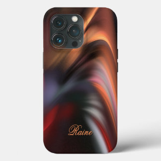Etui iPhone 13 Pro Nom personnel d'automne assourdi