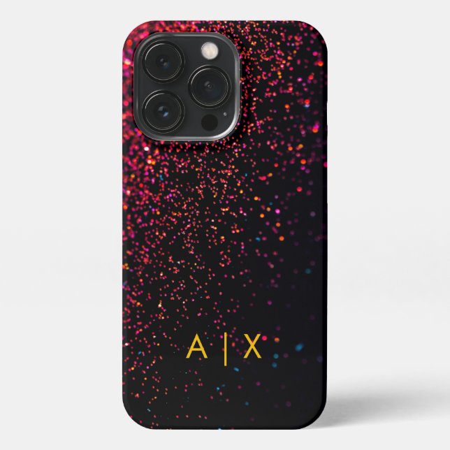 Coque iPhone Nom simple de couple monogrammé (Verso)