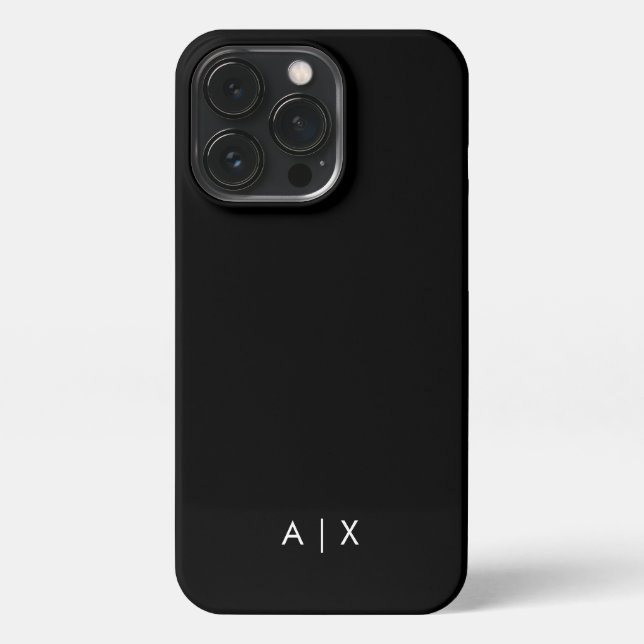 Coque iPhone Nom simple de couple monogrammé (Verso)