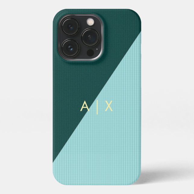 Coque iPhone Nom simple de couple monogrammé (Verso)