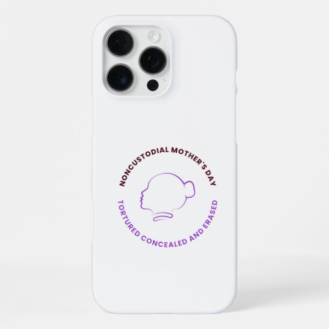 Coque iPhone Noncustodial Mother Phone Case With Logo (Verso)