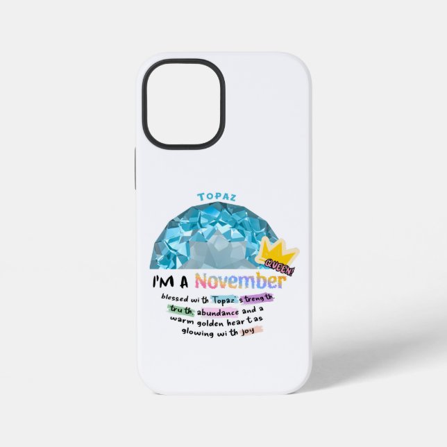 Coque iPhone November Birthstone Topaz Graphic Hoodies (Verso)