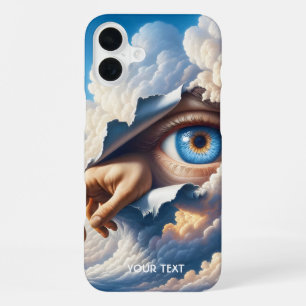 Coque iPhone 16 Plus Nuages de ciel d'œil de fantaisie mignons