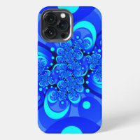 Nuances de bleu Art fractal abstrait moderne