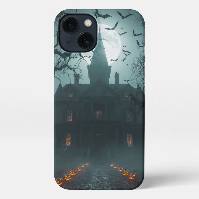 Coque iPhone Nuit éffrayante avec Jack-o'Lanterns (Verso)