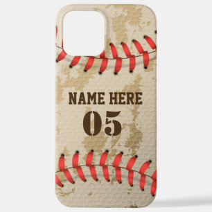 Coque iPhone 12 Pro Max Numéro de base-ball Vintage personnalisé Rétro