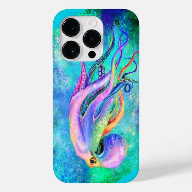 Coque iphone octopus coloré (Verso)