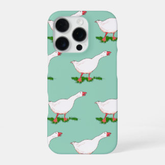 Coque iPhone 16 Pro oie de la ferme blanche