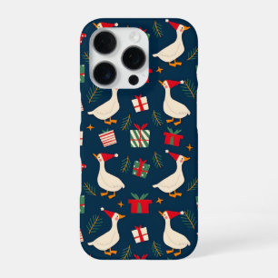 Coque iPhone 16 Pro Oie festive Noël – Cadeau farceur de fêtes 