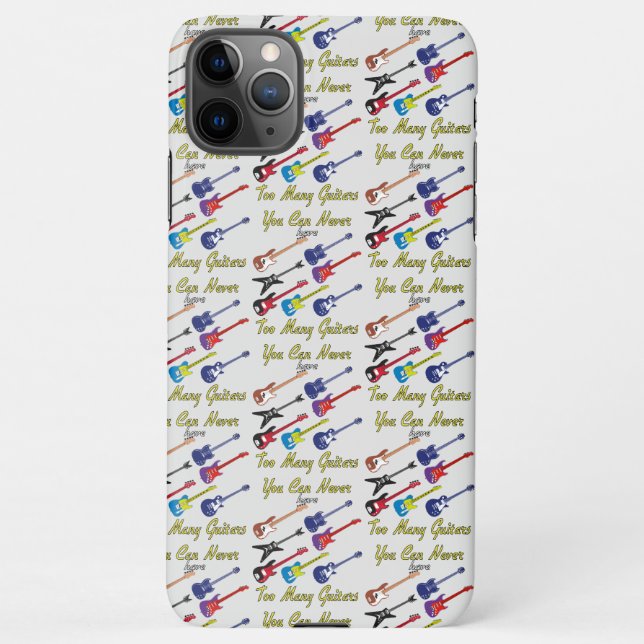 Coque iPhone On Ne Peut Jamais Avoir Trop De Guitares (Dos)