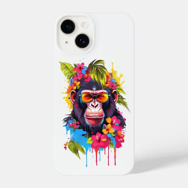 Coque iPhone "One With The Universe" Ape iPhone 14 Coque (Verso)