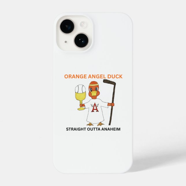 Coque iPhone Orange Angel Duck Iphone 14 slim fit case (Verso)