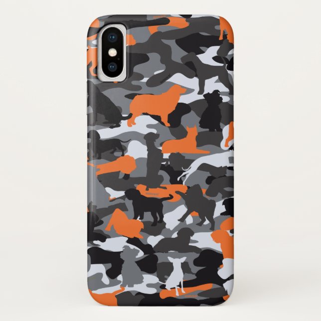 coque iphone Orange Dog & Bone Camo (Dos)