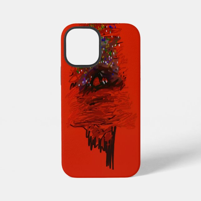 Coque iPhone Orange Moon Landscape  (Verso)