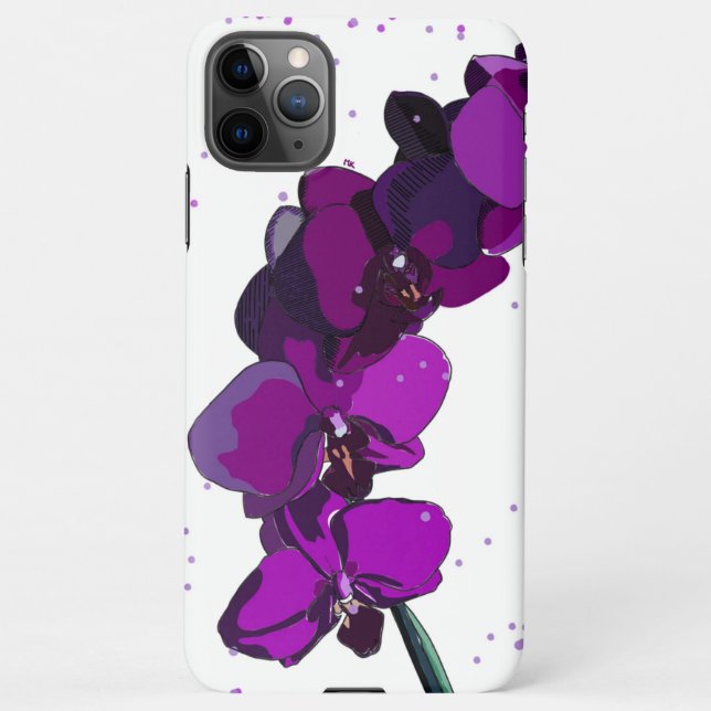 Coque iPhone Orchidée encornée de madiklemm (Dos)