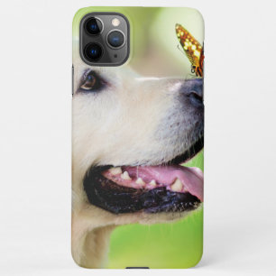 Coque iPhone 11Pro Max Oreiller À Lancer Du Labrador Et Du Papillon