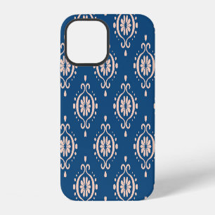 Coque iPhone 12 Ornement damassé Ikat Géométrique