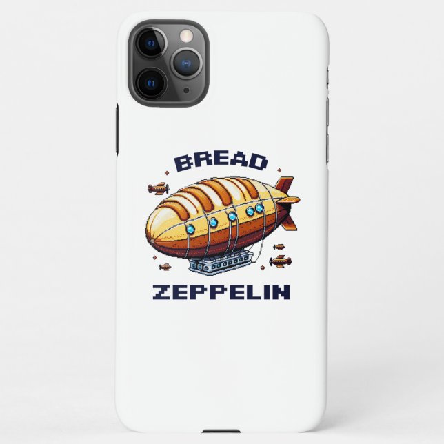 Coque iPhone Pain Zeppelin - Pixel Art Airship Retro Design (Dos)