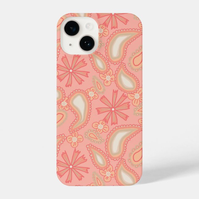 Coque iPhone Paisley Peach Blooms (Verso)