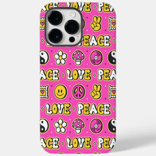Coque Pour Pour iPhone 14 Pro Max Paix et amour Style hippy
