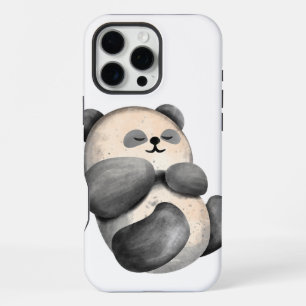 Coque iPhone 16 Pro Max Panda aquarelle endormi moderne