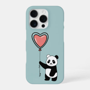 Coque iPhone 16 Pro Panda Holt Heart Balloon - Sweet