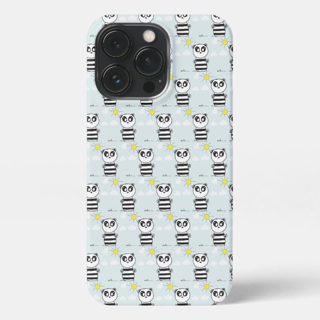Coque iPhone Panda Kids (Verso)