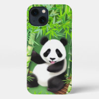 Panda mignonne dans Bamboo Forest iPhone 13 Coque