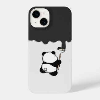 Coque Pour iPhone 14 Panda Peinture Drift - Artistic Minimalist Télépho