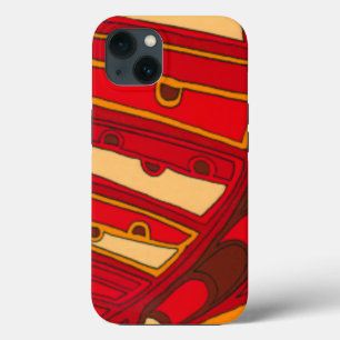 Etui iPhone 13 Panneaux Orange Abstraits