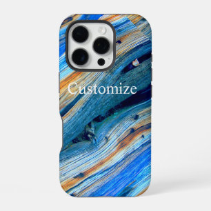 Coque iPhone 16 Pro Panneaux patinés à grange bleue