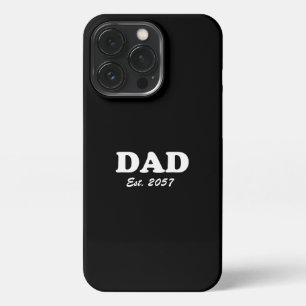Etui iPhone 13 Pro Papa Custom Est date moderne typographie noir